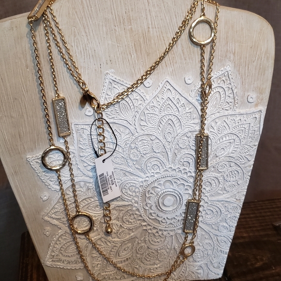 Chico's Jewelry - Chico's two strings gold tone necklace